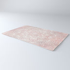 Mandala Yoga Love, Blush Pink Floral Rug Gallery Image 3