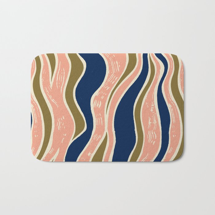 Earthy Rivers Cobalt Bath Mat Gallery Image 1