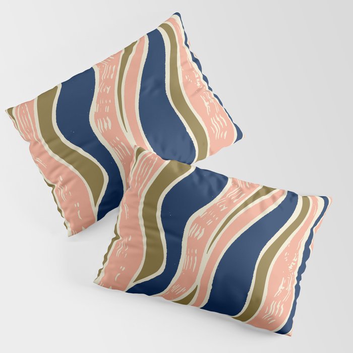 Earthy Rivers Cobalt Pillow Sham Gallery Image 3