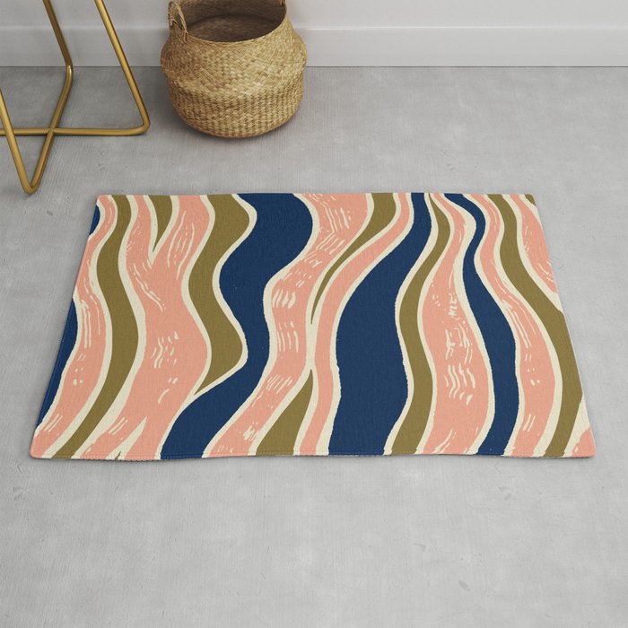 Earthy Rivers Cobalt Rug Gallery Image 1