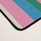 Colorful Retro Modern Vertical Stripe Pattern Pink Blue Green Magenta Desk Mat Gallery Image 4