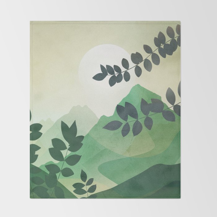 Green Mountains Throw Blanket Gallery Image 2