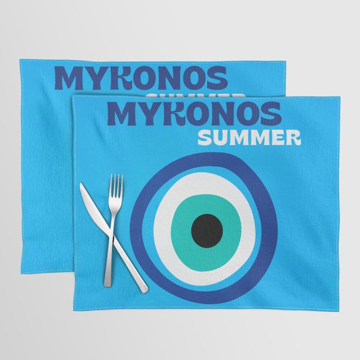 Mykonos: Vintage Travel Colour Series 03 Placemat Gallery Image 1