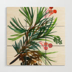 christmas pattern N.o 2 Wood Wall Art Gallery Image 1