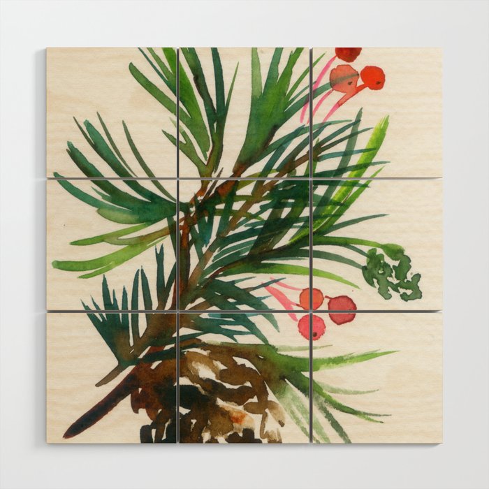 christmas pattern N.o 2 Wood Wall Art Gallery Image 1