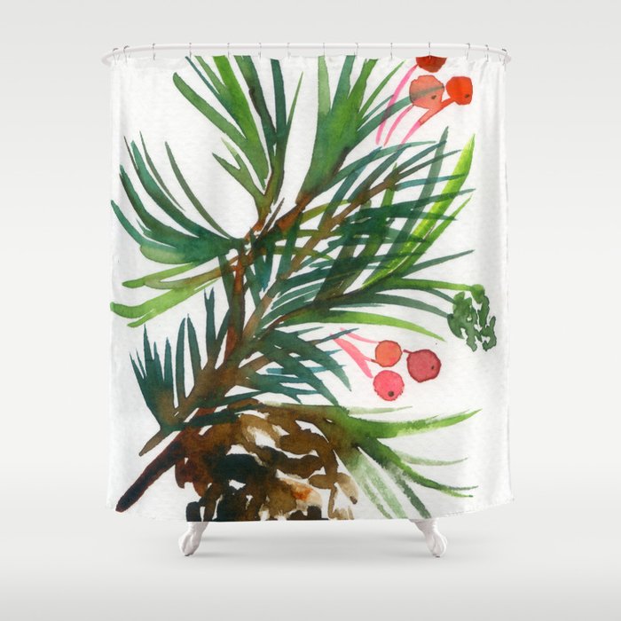 christmas pattern N.o 2 Shower Curtain Gallery Image 1