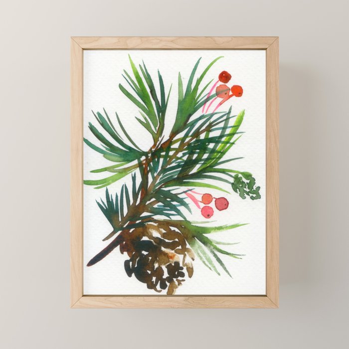 christmas pattern N.o 2 Mini Art Print Gallery Image 1