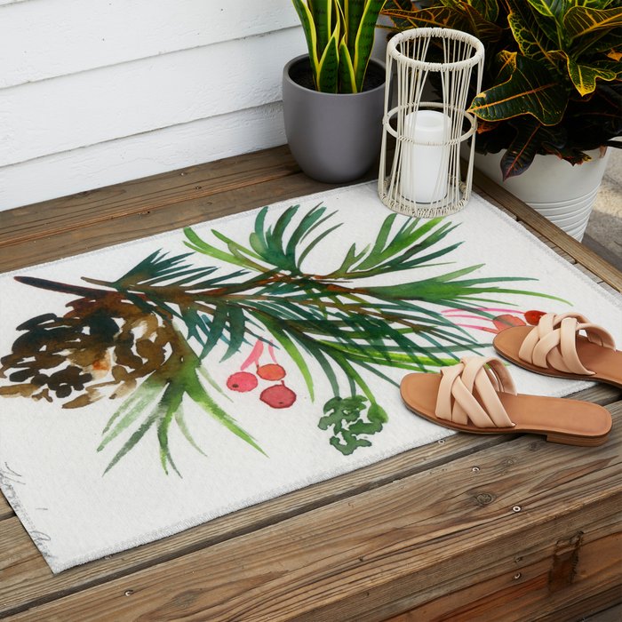 christmas pattern N.o 2 Outdoor Rug Gallery Image 2