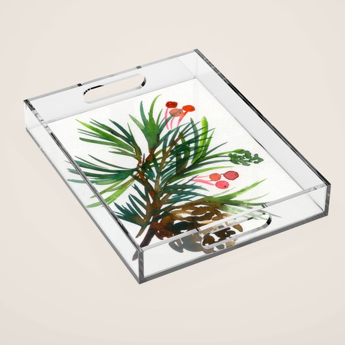 christmas pattern N.o 2 Acrylic Tray Gallery Image 1