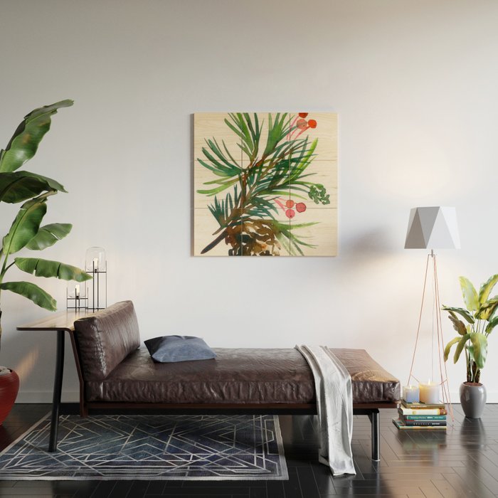 christmas pattern N.o 2 Wood Wall Art Gallery Image 2