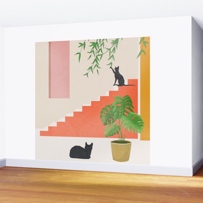Cat Space II Wall Mural Gallery Image 2