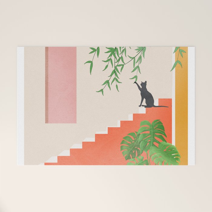 Cat Space II Welcome Mat Gallery Image 1