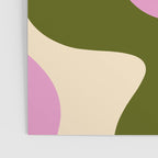 Happy Flower Retro 60s 70s Vibe Pink Green Cream Poster Gallery Image 3