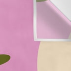 Happy Flower Retro 60s 70s Vibe Pink Green Cream Wall Tapestry Gallery Image 3