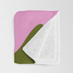 Happy Flower Retro 60s 70s Vibe Pink Green Cream Throw Blanket Gallery Image 3