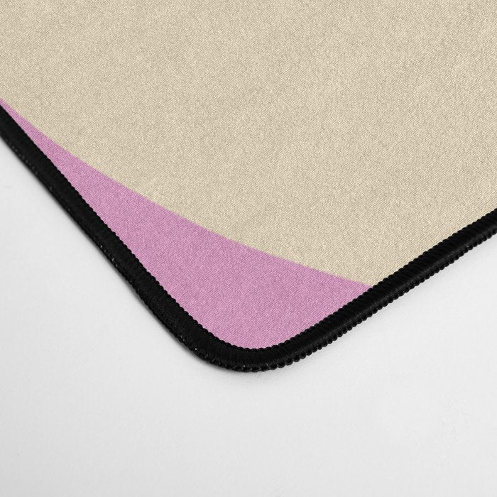 Happy Flower Retro 60s 70s Vibe Pink Green Cream Desk Mat Gallery Image 4