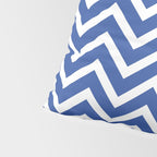 blue, white zig zag pattern design Pillow Sham Gallery Image 4