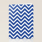 blue, white zig zag pattern design Stationery Card Gallery Image 2