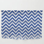 blue, white zig zag pattern design Wall Hanging Gallery Image 1