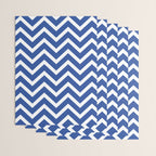 blue, white zig zag pattern design Wrapping Paper Gallery Image 3
