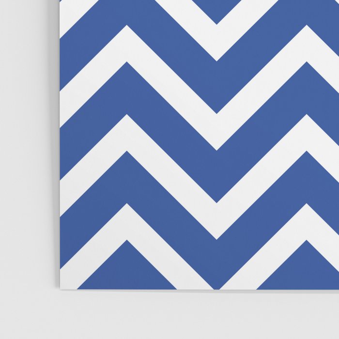 blue, white zig zag pattern design Poster Gallery Image 3