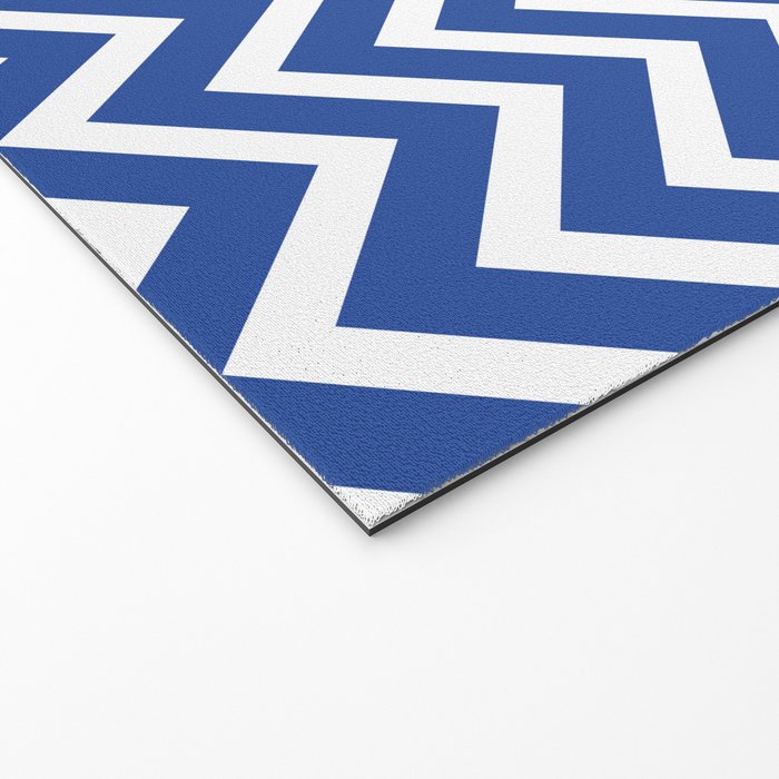 blue, white zig zag pattern design Welcome Mat Gallery Image 2
