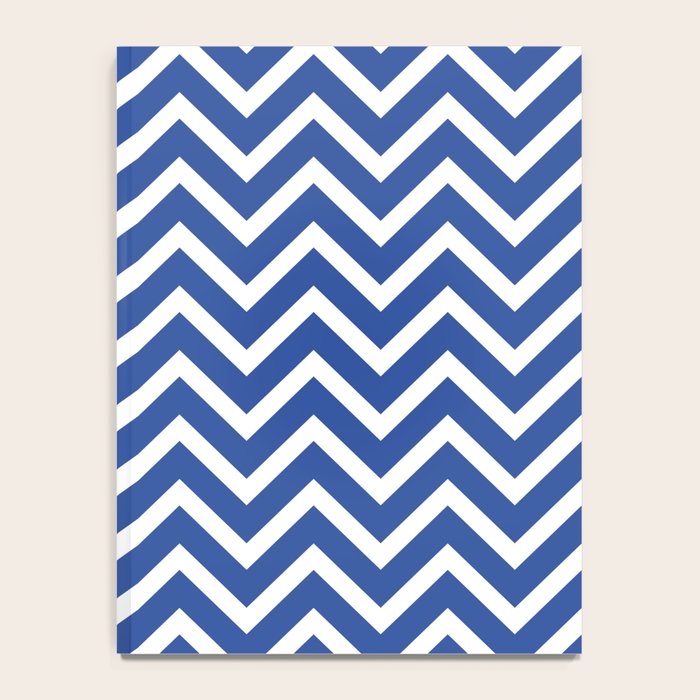 blue, white zig zag pattern design Notebook Gallery Image 4