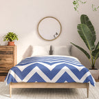 blue, white zig zag pattern design Comforter Gallery Image 3
