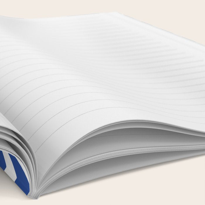 blue, white zig zag pattern design Notebook Gallery Image 2