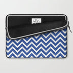 blue, white zig zag pattern design Laptop Sleeve Gallery Image 2