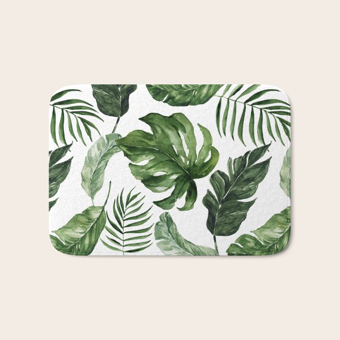 Tropical Leaf Bath Mat Gallery Image 1