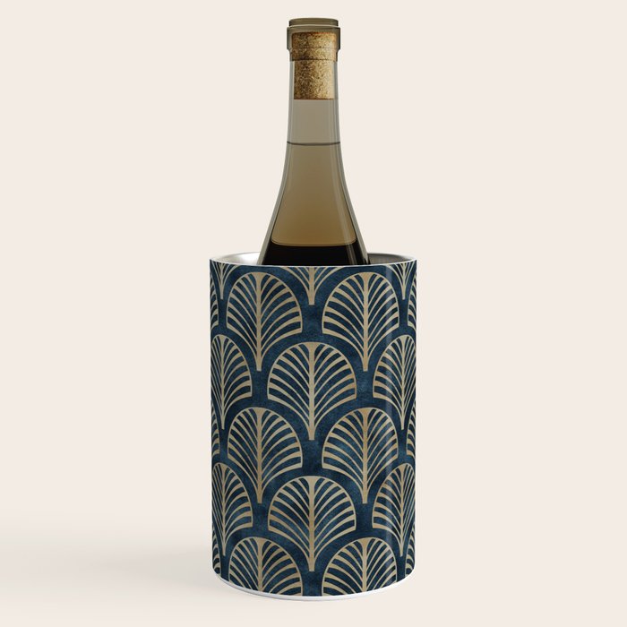 Art Deco, Decorative Fan Leaves Wine Chiller Gallery Image 1