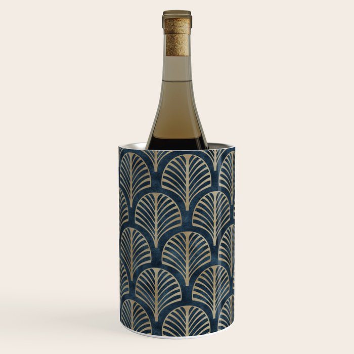 Art Deco, Decorative Fan Leaves Wine Chiller Gallery Image 2