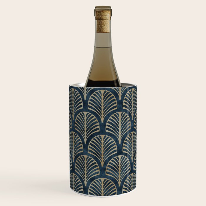 Art Deco, Decorative Fan Leaves Wine Chiller Gallery Image 3