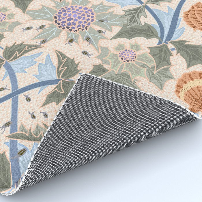 Beach thistle and shells soft peach Rug Gallery Image 4