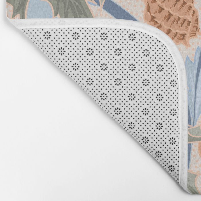 Beach thistle and shells soft peach Bath Mat Gallery Image 2