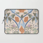 Beach thistle and shells soft peach Laptop Sleeve Gallery Image 1