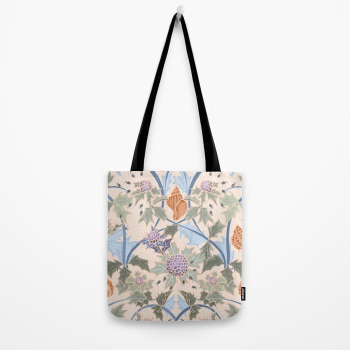 Beach thistle and shells soft peach Tote Bag Gallery Image 2