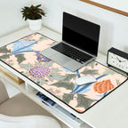 Beach thistle and shells soft peach Desk Mat Gallery Image 2