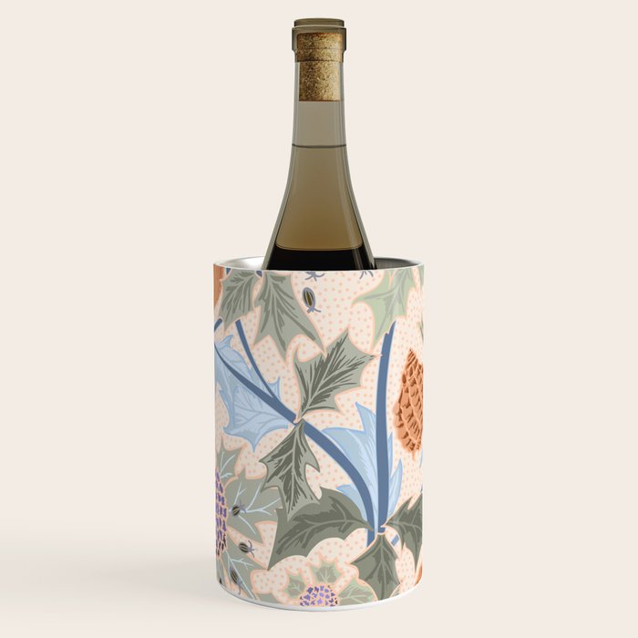 Beach thistle and shells soft peach Wine Chiller Gallery Image 3