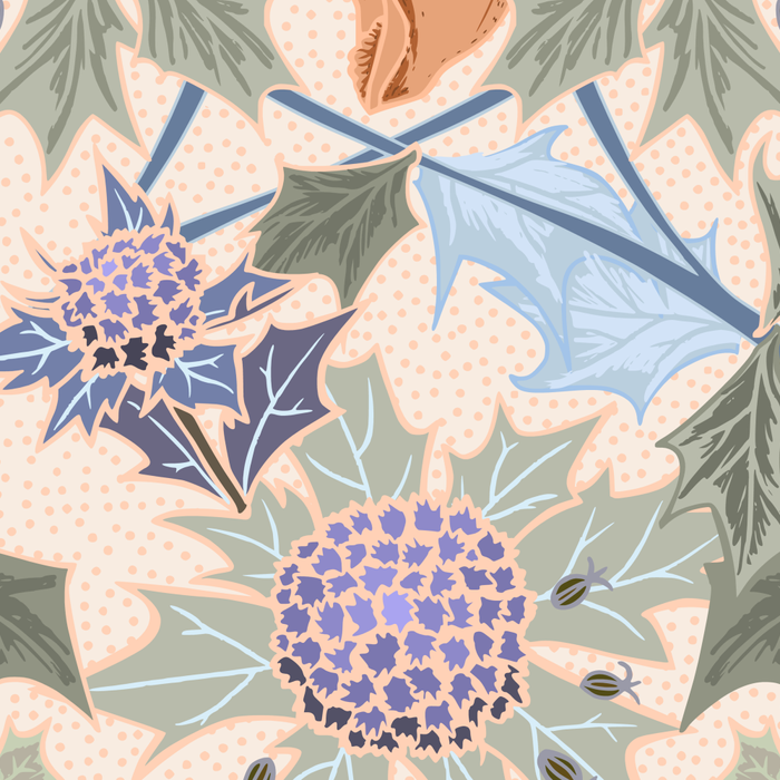 Beach thistle and shells soft peach Coffee Mug Gallery Image 2