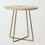 Beach thistle and shells soft peach Side Table Gallery Image 1