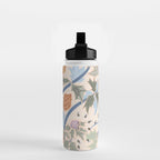 Beach thistle and shells soft peach Water Bottle Gallery Image 2