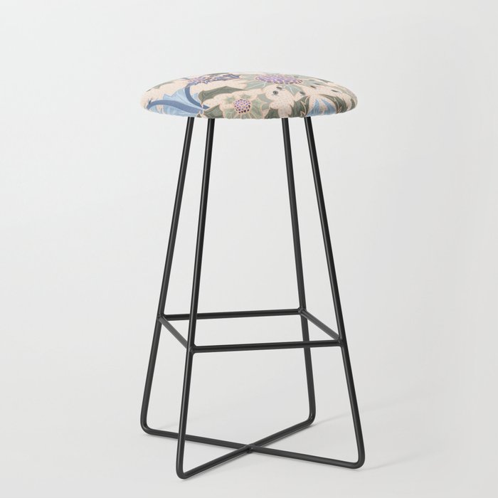 Beach thistle and shells soft peach Stool Gallery Image 1