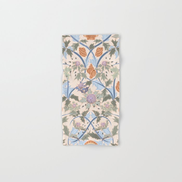 Beach thistle and shells soft peach Bath Towel Gallery Image 1