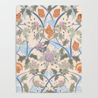 Beach thistle and shells soft peach Poster Gallery Image 4