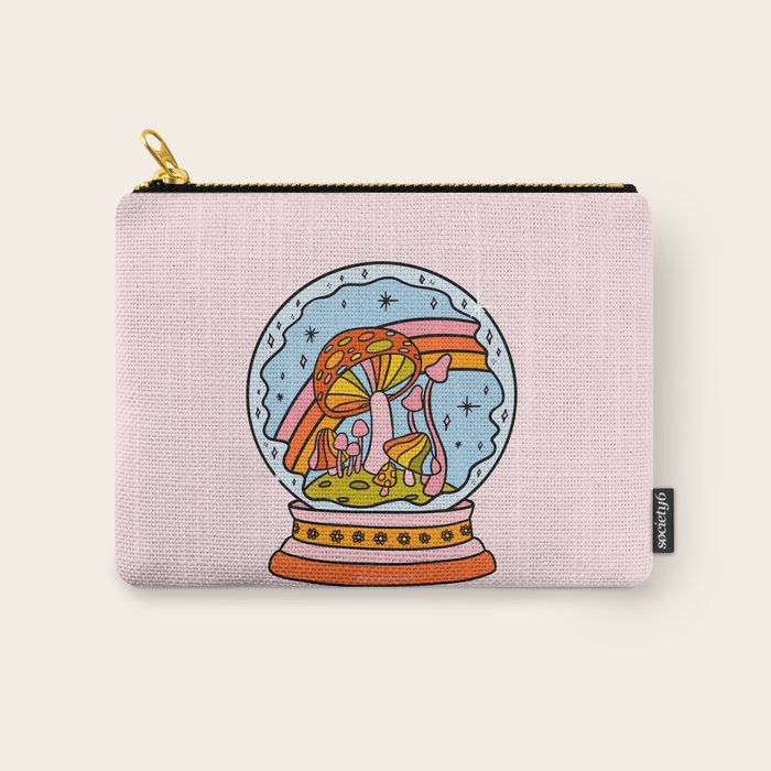 Mushroom Snow Globe Carry All Pouch Gallery Image 1