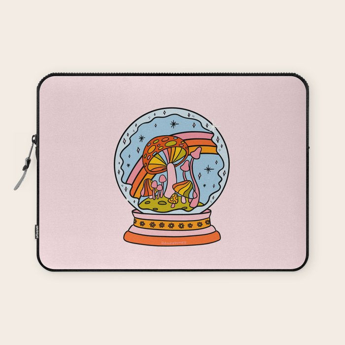 Mushroom Snow Globe Laptop Sleeve Gallery Image 1