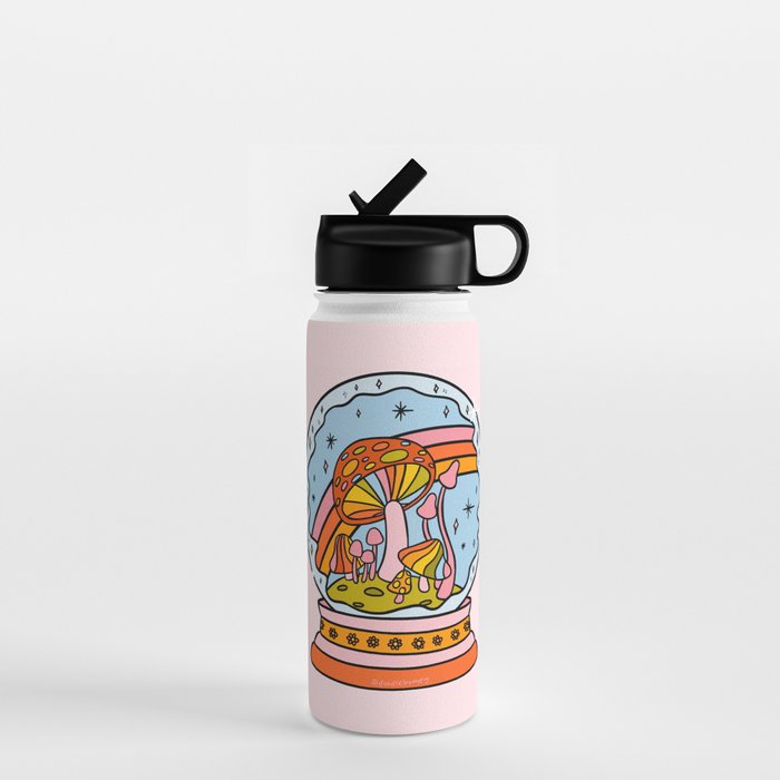 Mushroom Snow Globe Water Bottle Gallery Image 1