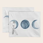 Blue Moon Phases Watercolor Placemat Gallery Image 1